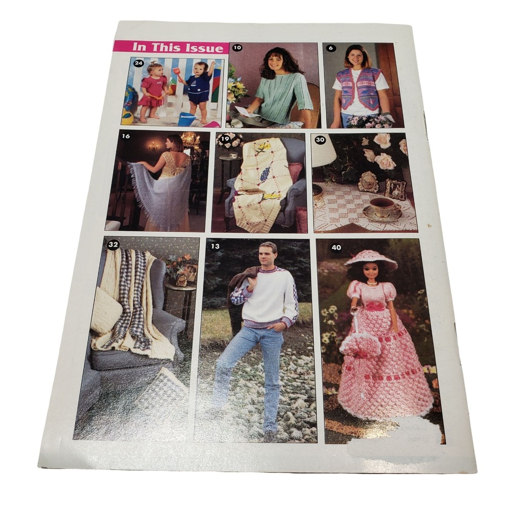 Vintage Knitting Digest Magazine May 1997 Patterns Throw Sweater Doll Dress 90s